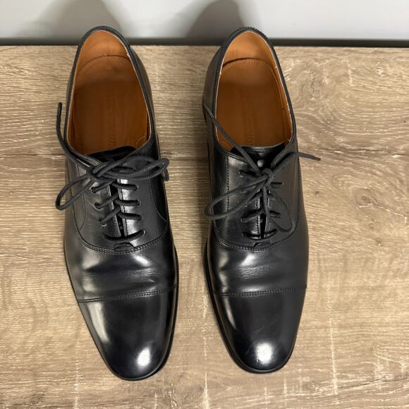 Allen Edmonds Siena Oxford Shoe Mens 8.5 D Cap Toe Stitch Black